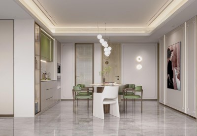 现代餐厅3D模型下载